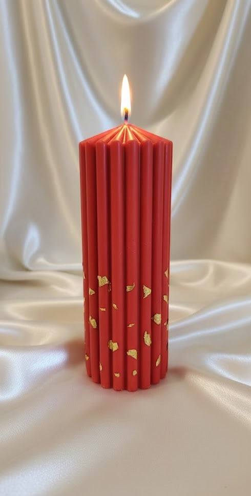 Scarlet Pillar Candle